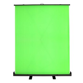 Homegear Streaming/Video Background Green Screen – Pull-Up Backdrop in Case
