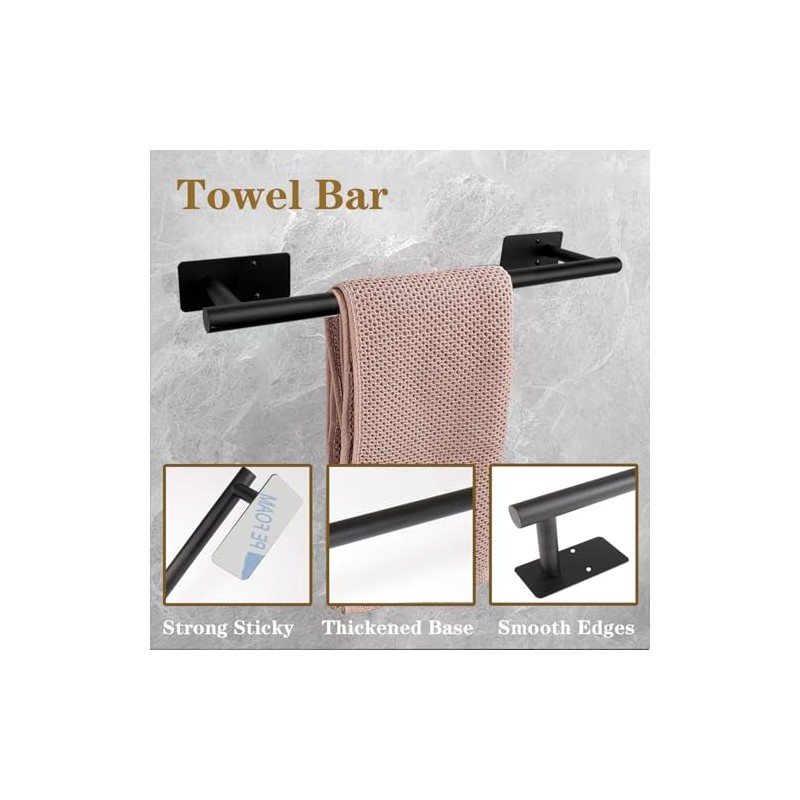 Juego de 5 piezas de accesorios de baño autoadhesivos, juego
