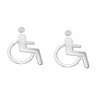 Gatuida 2pcs Elevator Sign for Disabled Toilet Sign for Disabled
