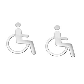 Gatuida 2pcs Elevator Sign for Disabled Toilet Sign for Disabled People Washroom Plate