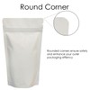 RIGHTPAK White Matt Stand Up Pouches with Resealable Zipper &