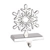 Yuokwer Snowflake Christmas Stocking Holders for Mantal,Silver Christmas Stocking Hanger