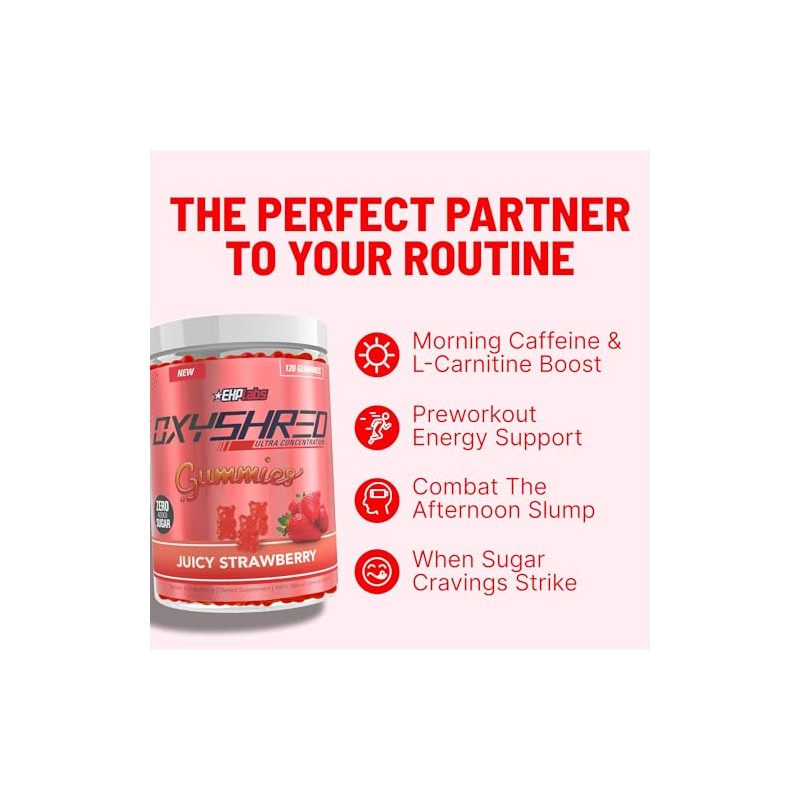 EHP Labs OxyShred Gummies - Pre Workout Gummies & Energy