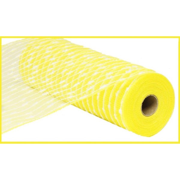 Craig Bachman 10" Yellow Snowdrift Deco Mesh 10 Yards (Yellow,
