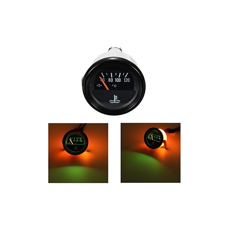 C-FUNN Car Vehicle Van Water Temperature Temp Gauge Yellow Green