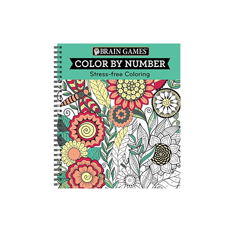 Brain Games - Color by Number: Stress-Free Coloring (Green)