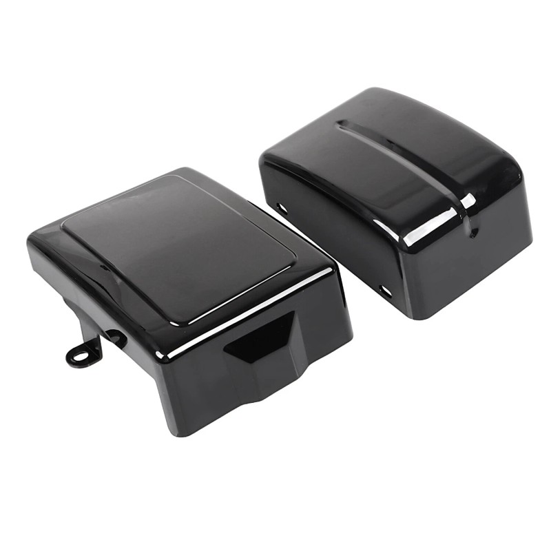 Unbranded Gloss Black Battery Box Side Covers For Harley Dyna