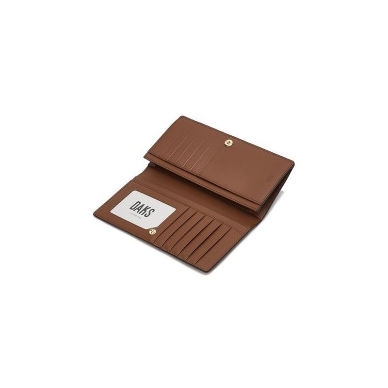 Daks (신세계강남점)DCWA4F717W2 브라운 로고패턴 가죽 장지갑 (Shinsegae Gangnam Store) DCWA4F717W2