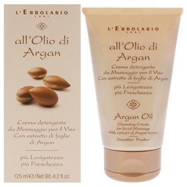 L'Erbolario Argan Oil Cleansing Cream - With Extract Of Argan Leaves For All Skin Types - Perfect For Make-Up Removal - Leaves Your Skin Fresh, Radiant And Incredibly Soft - 4.2 Oz Cleanser