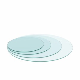 Pvillez 36" Round Tempered Glass Table Top, Clear Glass Table Top with 1/4" Inch Thick Flat Polished Edge, Ideal for Dining Table, Coffee Table, Patio Table Indoor/Outdoor Table Top