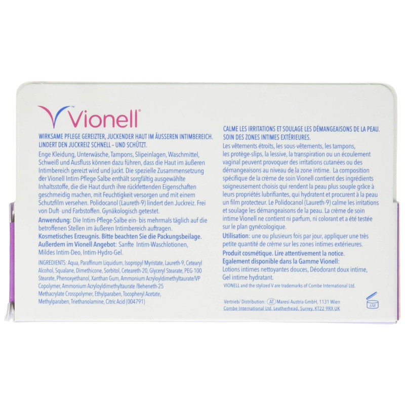VIONELL Care Ointment - Intimate Hygiene for Women - Cream