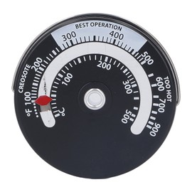 Magnetic Oven Thermometer 0°C - 500°C Aluminium Alloy Oven Thermometer for Wood Stove Gas Stove Pellet Stove