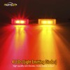 Partsam 4x Waterproof Amber/Red 4LED Side Marker Light for Trailer