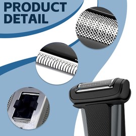 1 Pack Bodygroom Replacement Blades, Replacement Head Shaver Head BG2000 Replacement Heads for Bodygroom Series 7000, BG2000/40, Compatible with Bodygroom Series 5000, Series 3000