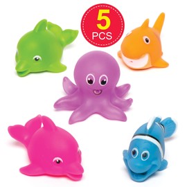 Baker Ross Wasserspritzer „Meerestiere“ für Kinder – perfekt als kleine Partyüberraschung für Kinder (5 Stück)