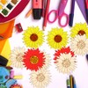 10pcs Unfinished Wood Cutouts Sunflower Wood Shapes Pieces Discs Slices