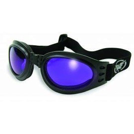Global Vision Adventure Foldable Goggles Black Frame Purple Tint Lenses