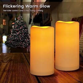 26cm Luces Decorativas navideñas Estilo Vela, Luces navideñas sin Llama, alimentadas por USB o Pilas, Escena de Santa Claus