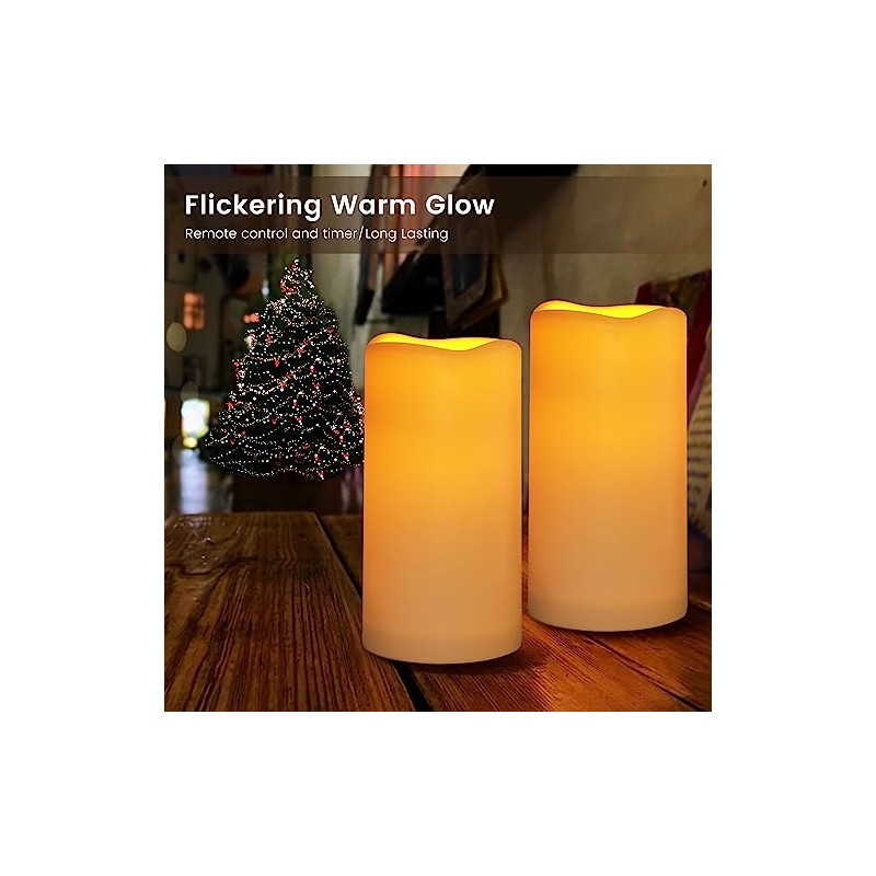 26cm Luces Decorativas navideñas Estilo Vela, Luces navideñas sin Llama,