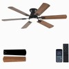 KNUN 56 inch Ceiling Fans with Lights,Brown Flush Mount Ceiling