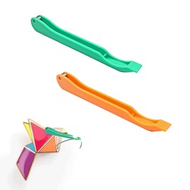 Vierone 2Pcs Copper Foil Hand Foiler for Stained Glass Orange Green Copper Foil Hand Foiler Stained Glass Sheets Hand Foiler 7/32" for Stained Glass Copper Foiling Tool Stained Glass Hand Foiler Tool