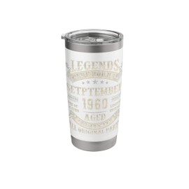 65th birthday Gifts for Men 65 Years Old Bday September 1960 Stainless Steel Insulated Tumbler