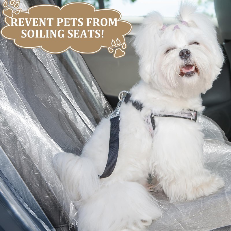 BBTO 10 Pcs Plastic Disposable Car Seat Cover for Car