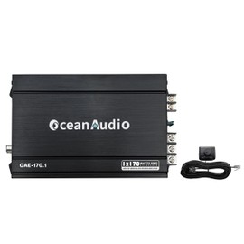 OceanAudio OAE-170.1 Car Audio Subwoofer Amplifier - Monoblock, Class A/B, 2/4 Ohm Stable, Mosfet Power Supply Max Power 340W