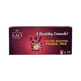 Stories & Ideas SAO Foods Salted & Roasted Mixed Nuts - 120g Pack of 10 Small Packs Healthy Snacks Dry Fruit Snacks for Kids & Adults Salted Roasted Magic Mix of Cashews, Almonds, and Pistachios