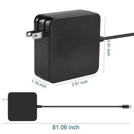 Digipartspower USB Type C AC Power Adapter Wall Charger Compatible with Square Terminal SWD4-01 Power Cord