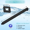 Nuodan Shower Arm with Flange, 16 Inches Wall Mount Square