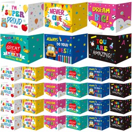 Harloon 24 Pcs Desk Dividers for Students Desks Privacy Boards Inspirational Privacy Folders Classroom Study Carrel Privacy Dividers Bulk Privacy Folder for Test Reduces Distraction(Wood)