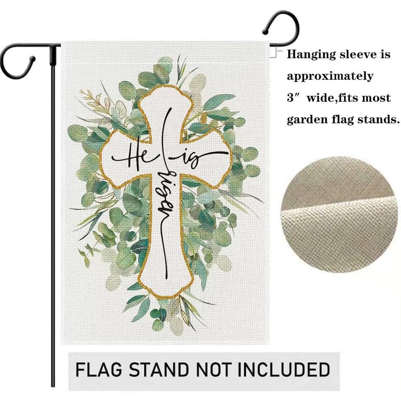 LHSION He is Risen House Flag 28 x 40 Inch