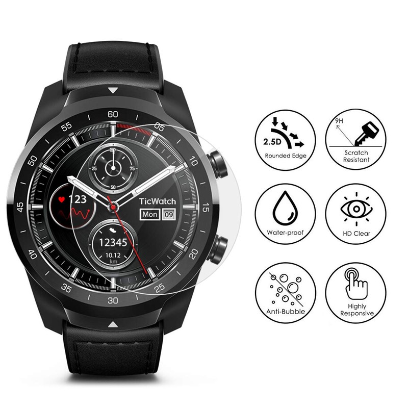 FINENIC Universal Round Watch HD Screen Protector. Anti-Scratch, Anti-Fingerprint, Tempered