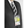 Durable Event Name Badge A6 with Black Lanyard, Pack of