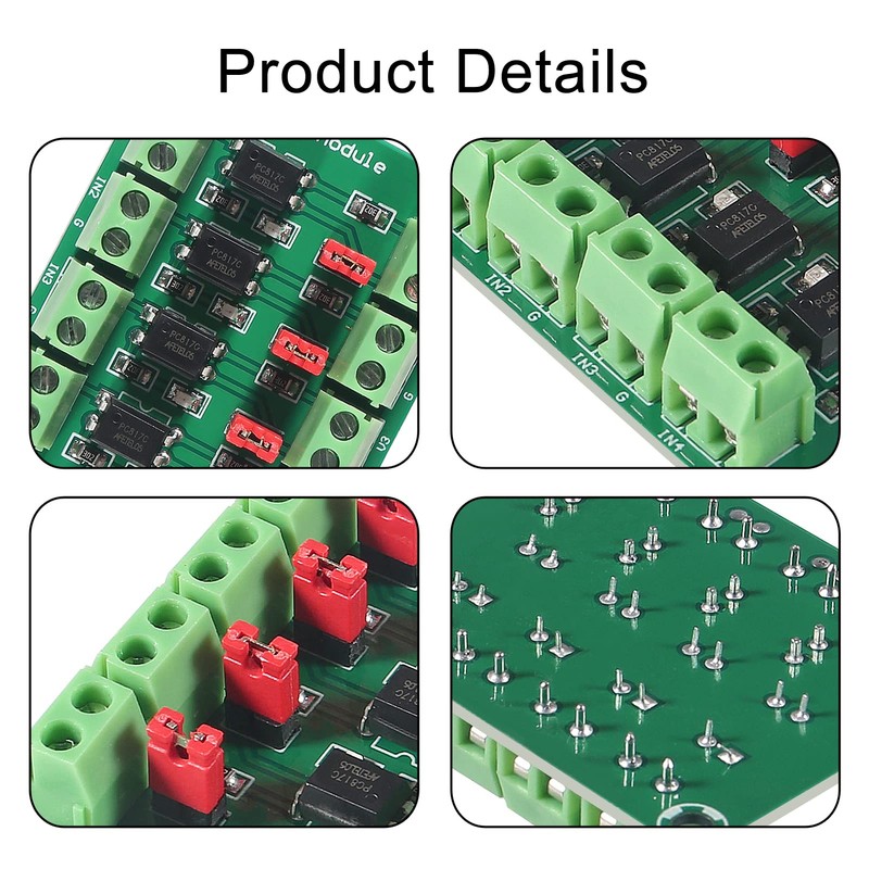 ALMOCN 4 Channel Optocoupler PC817 Insulation Board Voltage Converter Adapter