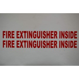 Fire Extinguisher Inside Vinyl Decals (2 Pack) - Choose Color! (X2 V587) (Blue)