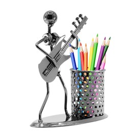 UxradG Guitar Pen Holder Vintage Pencil Cup Creative Desktop Accessories Multipurpose Metal Pencil Holder For Gifts Kids, Students