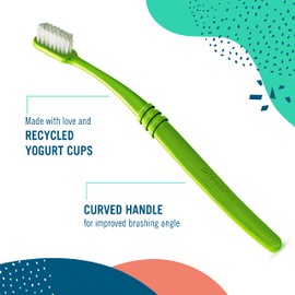 Preserve Eco Friendly Adult Toothbrushes, Made in The USA from Recycled Plastic, Soft Bristles, Colors Vary, Paperboard Package, 6 Count