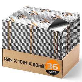 Storystore 80mil Car Sound Deadening Mat 36 sqft Butyl Aluminum Automotive Sound Deadener Noise Insulation Vibration Dampening Heat Shield Odorless 33 Pcs