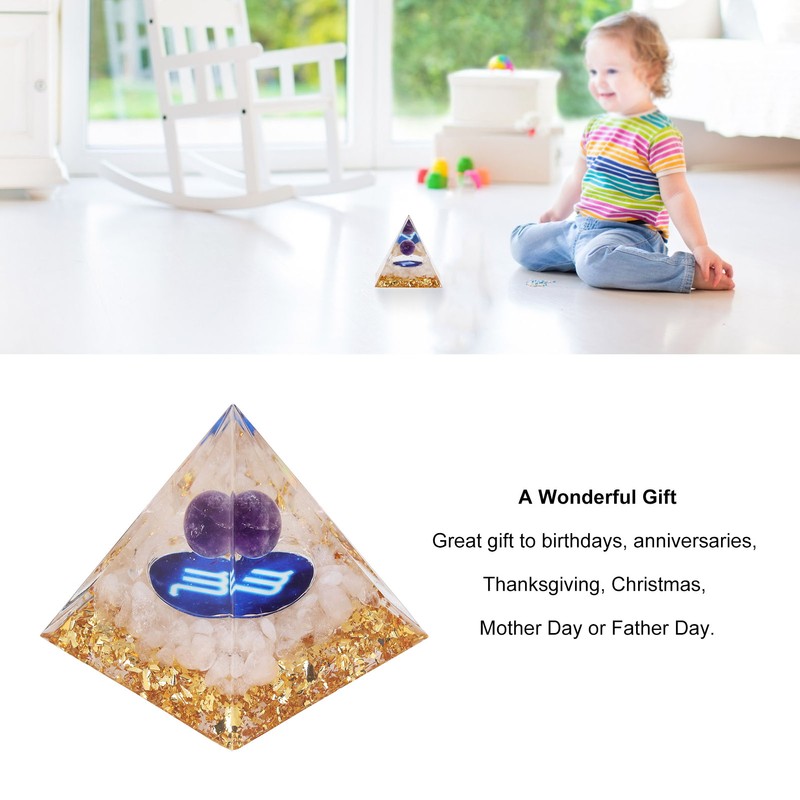 Constellation Pyramid Stone for Positive Energy Reduce Stress Chakra Resin