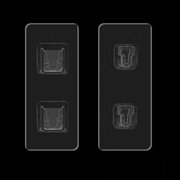 AUSAULAC 2 Pack Clear Double-Sided Adhesive Wall Hooks - Mounted