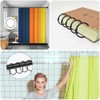 24 Pcs Shower Curtain Ring Large Metal Shower Curtain Hooks