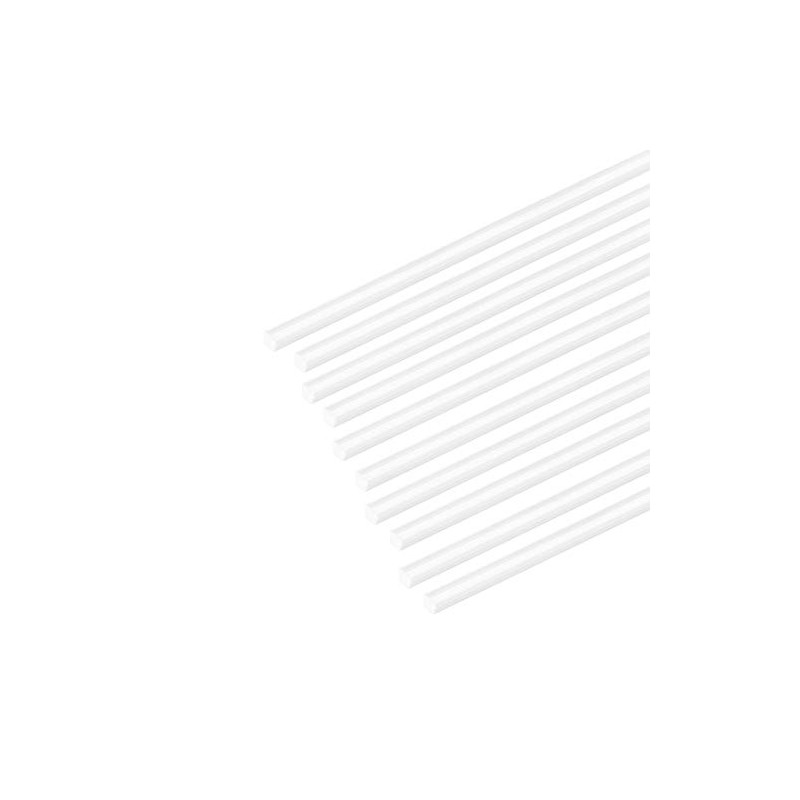sourcing map 10pcs ABS Plastic Square Bars Rod 1.5mm×1.5mm×20inch for