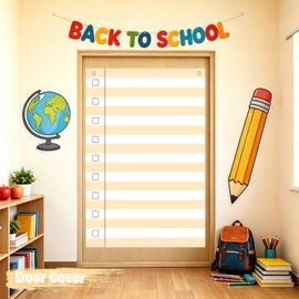 Notebook Paper Backdrop for Photoshoot, Welcome Back to School Photo Backdrop for Photography, Yellow First Day of School Classroom Decorations 6.6x4.4ft