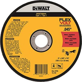 DEWALT DWAFV86045 FLEXVOLT T1 Cutting Wheel, 6" x .045" x 7/8"