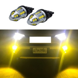 PA LED 2PCS 30SMD 3157 Golden Yellow Auto LED Bulb 12V for Turn Signal Side Marker Stop Backup Tail Light (3056 3156 3156A 3057 4057 3157 4157 T25)