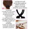 Docena De Liga De Nudo para Cabello, color Negro, Resistente,