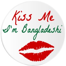 Kiwi Gifts Kiss Me I'm Bangladeshi - Circle Sticker Decal 3 Inch
