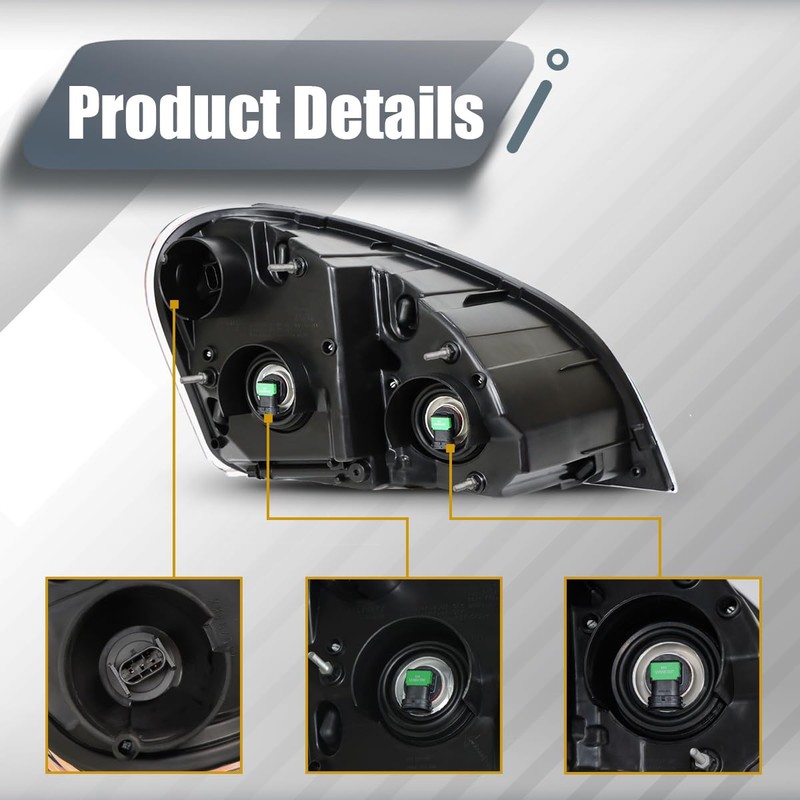 Easyinst Freightliner Headlights for Cascadia 2008-2017,Replacement Headlamp DOT and SAE